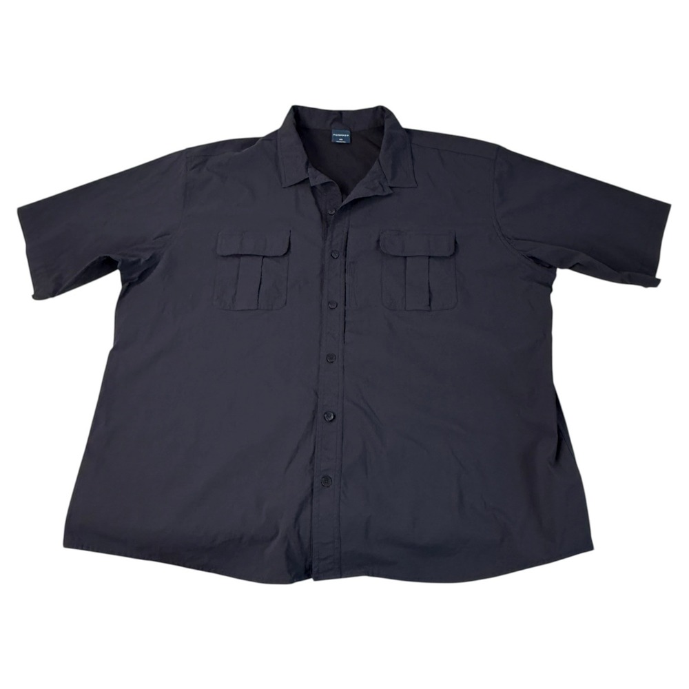 Propper Mens 3XL Navy Blue Tactical Short Sleeve Button Up Shirt Nylon Stretch